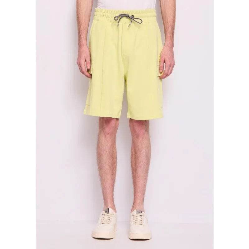Bermuda giallo in felpa di cotone