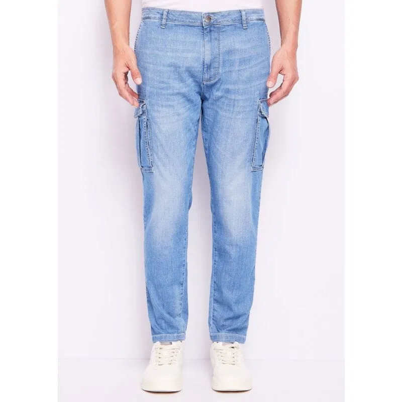 Jeans uomo cargo in denim