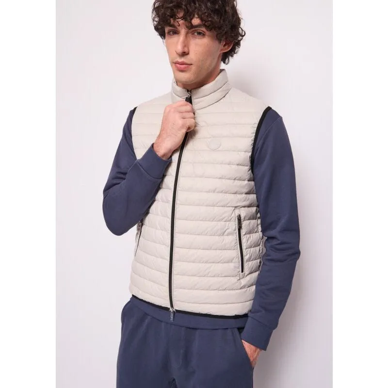 Gilet grigio in nylon imbottito