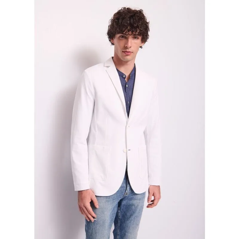 Blazer bianco da uomo in cotone