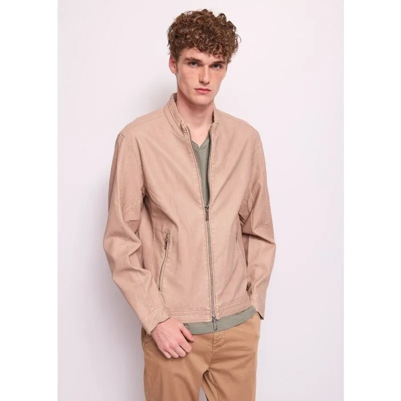 Giubbotto biker scamosciato