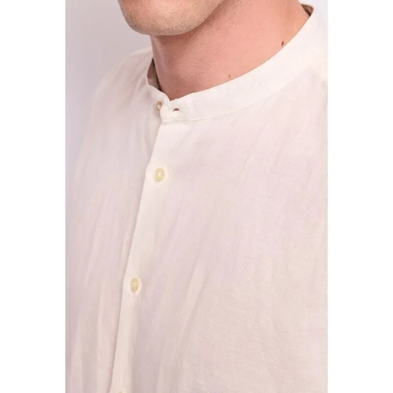 Camicia bianca da uomo in lino