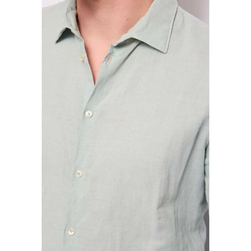 Camicia da uomo in lino e cotone
