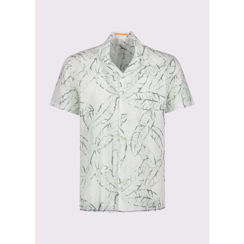 Camicia in lino e cotone stampata