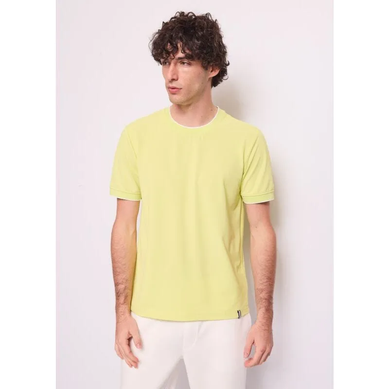 T-shirt gialla da uomo in piquet
