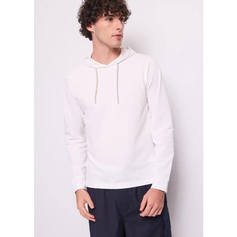 Felpa bianca da uomo in misto cotone