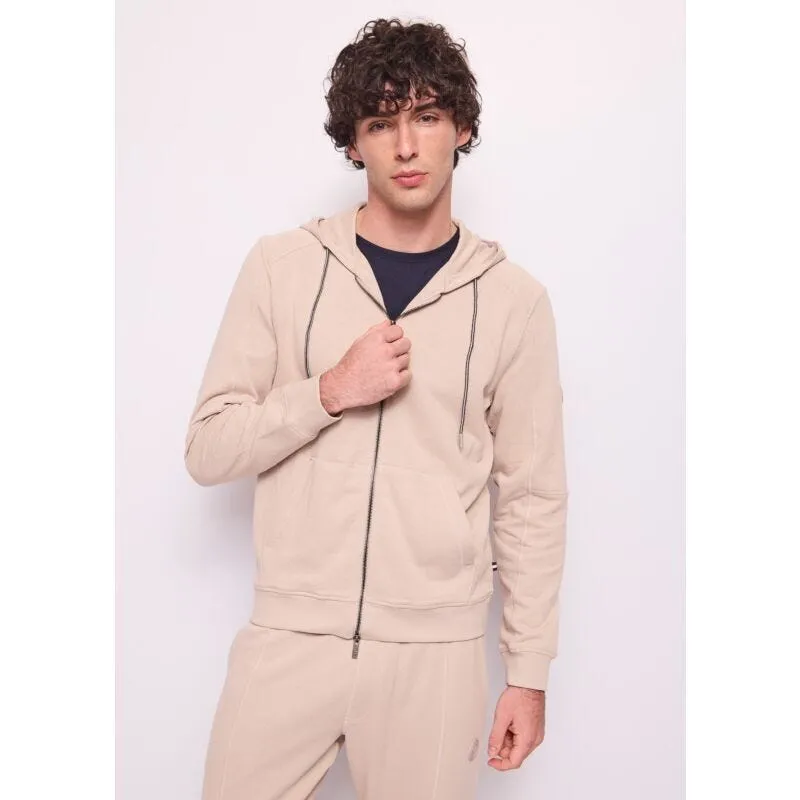 Felpa beige da uomo in cotone