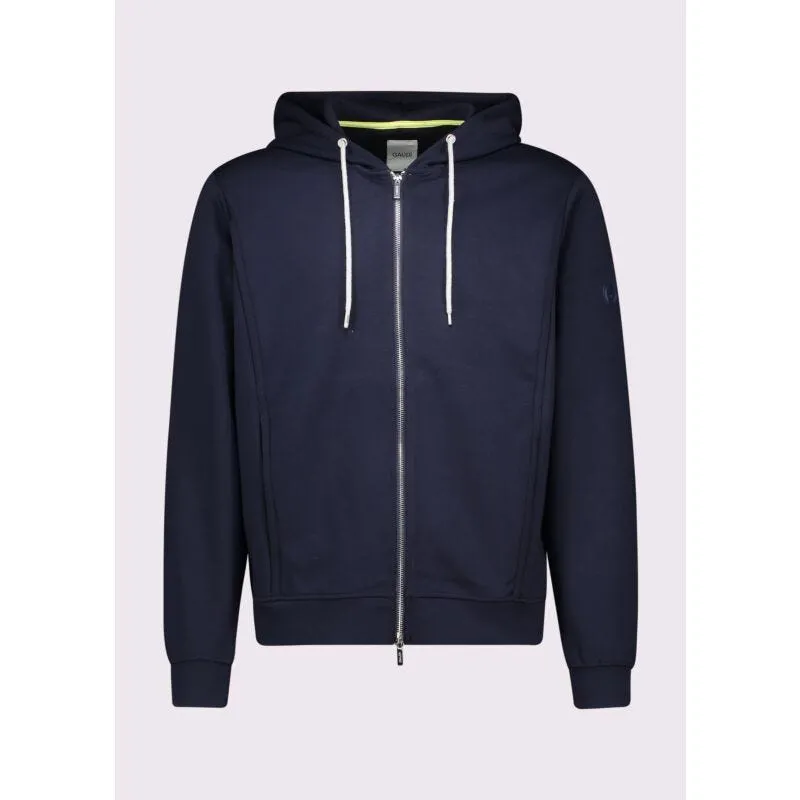 Felpa blu da uomo con cappuccio