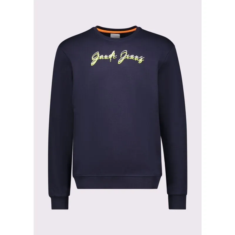 Felpa blu da uomo in cotone