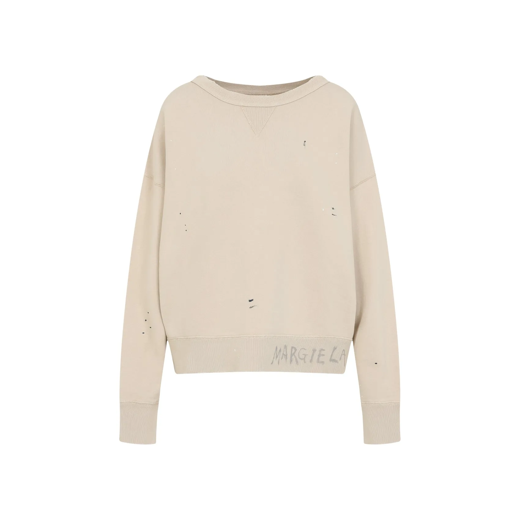 Beige Cotton Sweatshirt