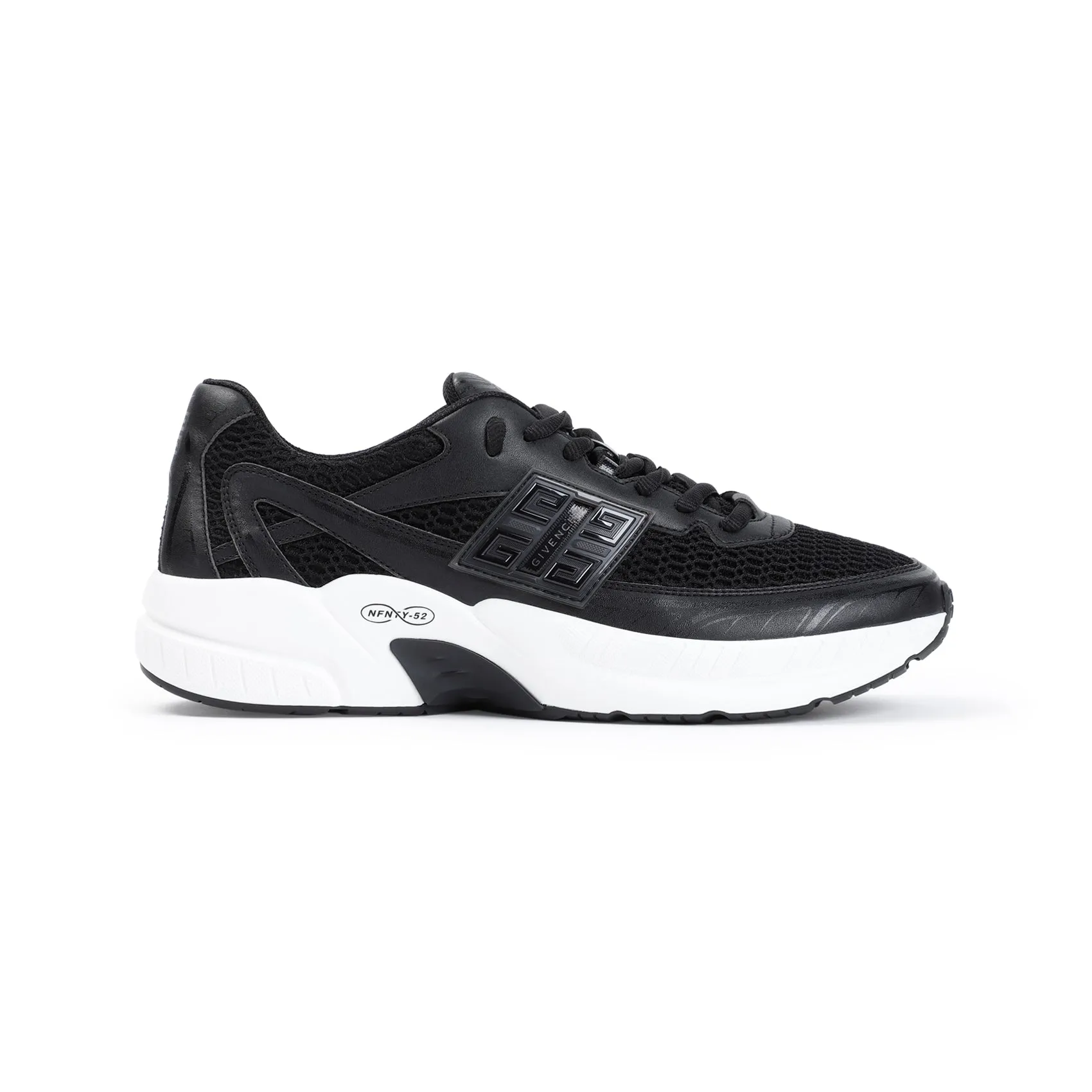 Black Nfnty-52 Low Top Runners Polyester Sneakers