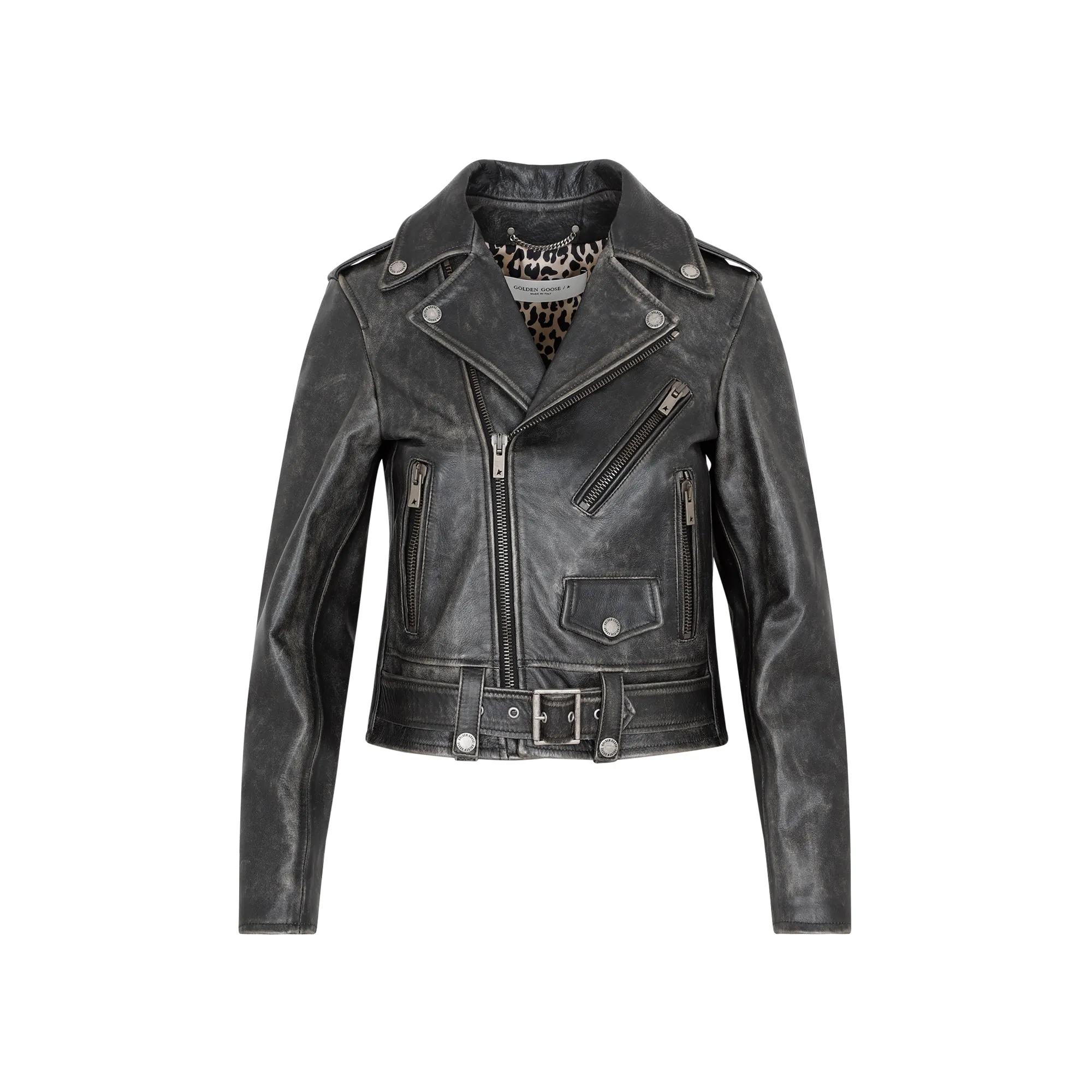 Black Leather Biker Jacket