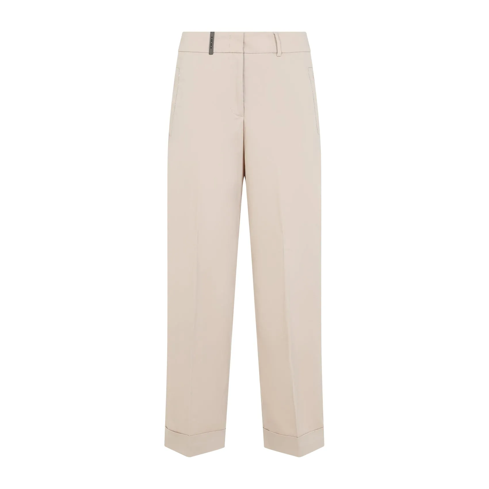 Beige Cotton Pants