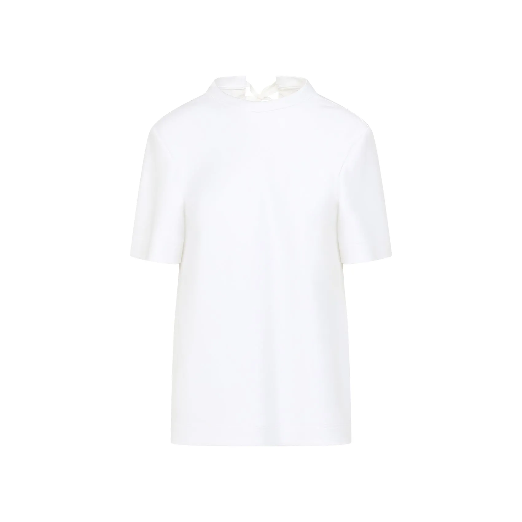 White Bl206 Short Sleeves Blouse Top