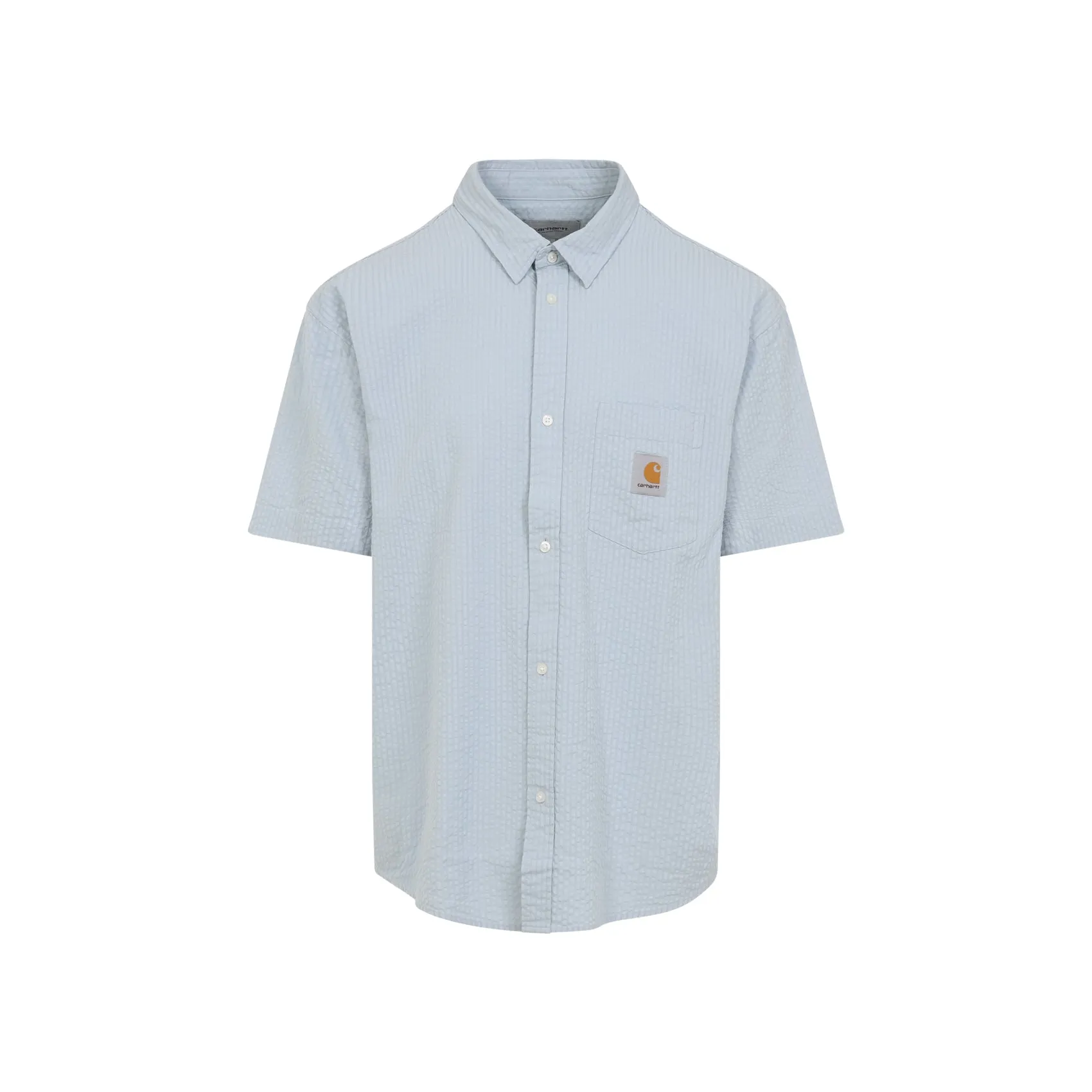 Blue Fog Cotton Short Sleeves Toland Shirt