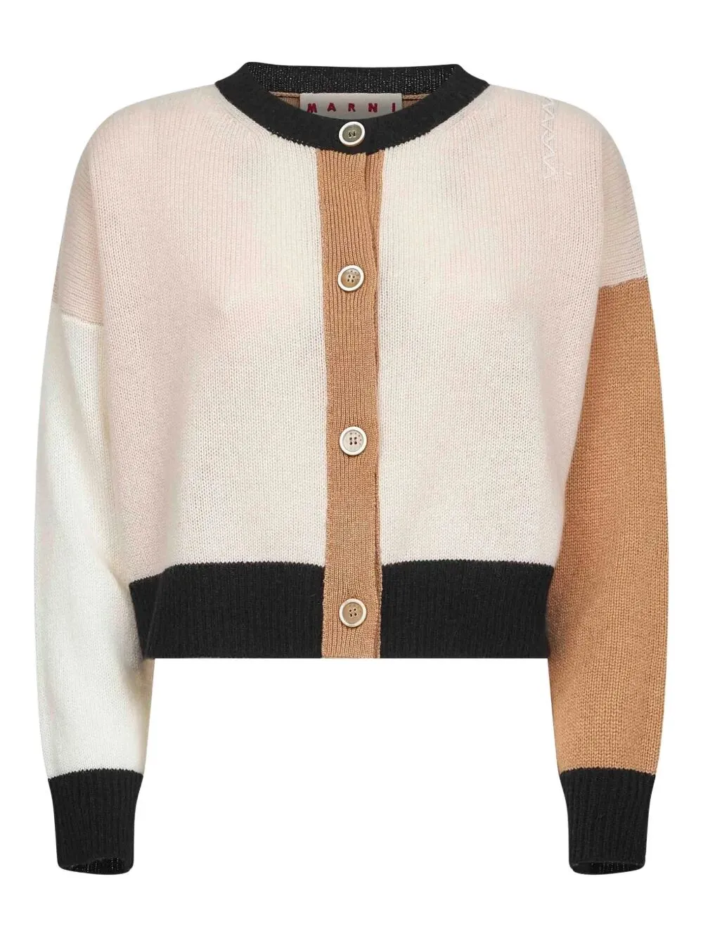Cardigan In Cashmere Color Block