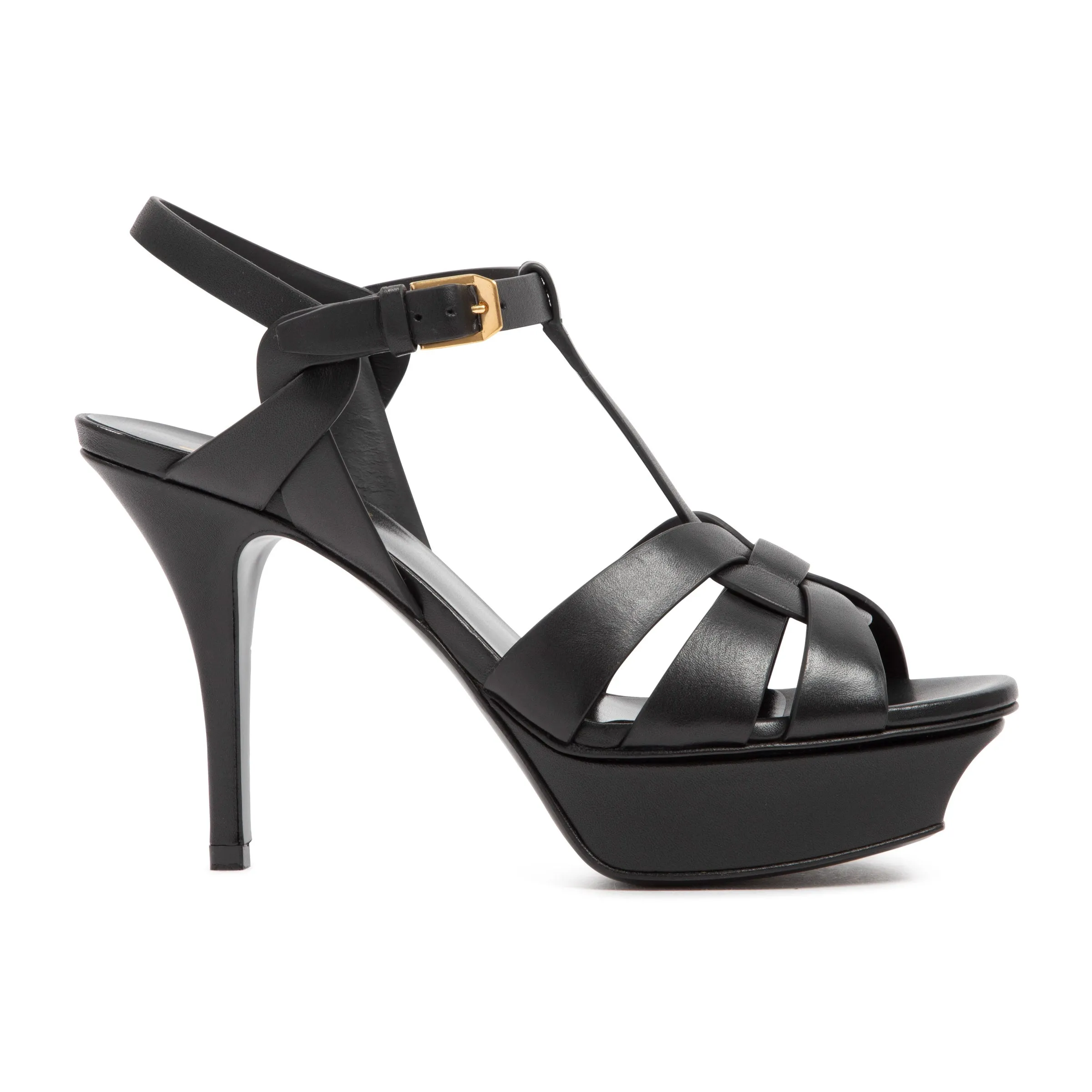 Black Leather Tribute Sandals