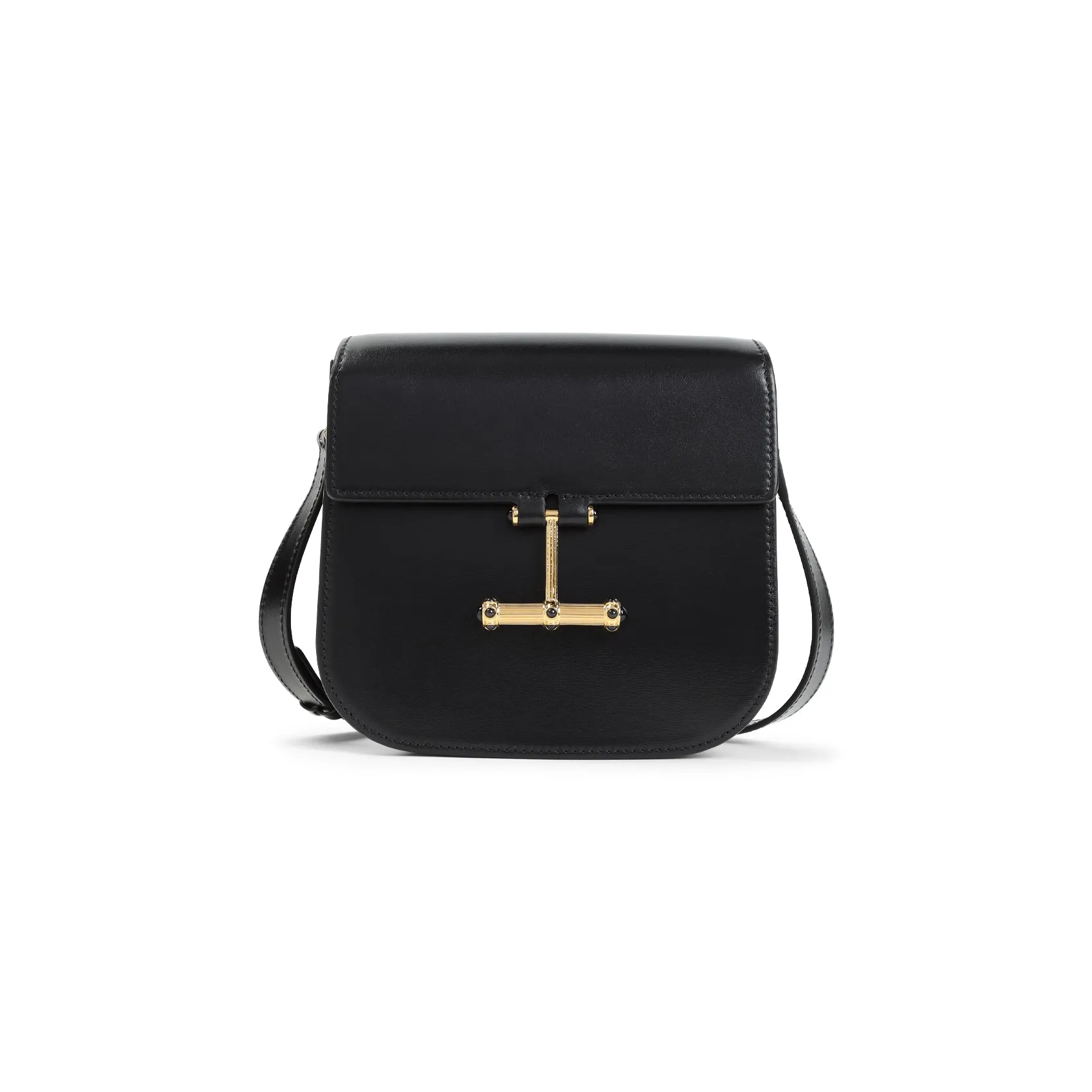 Black Mini Calf Leather Shoulder Bag