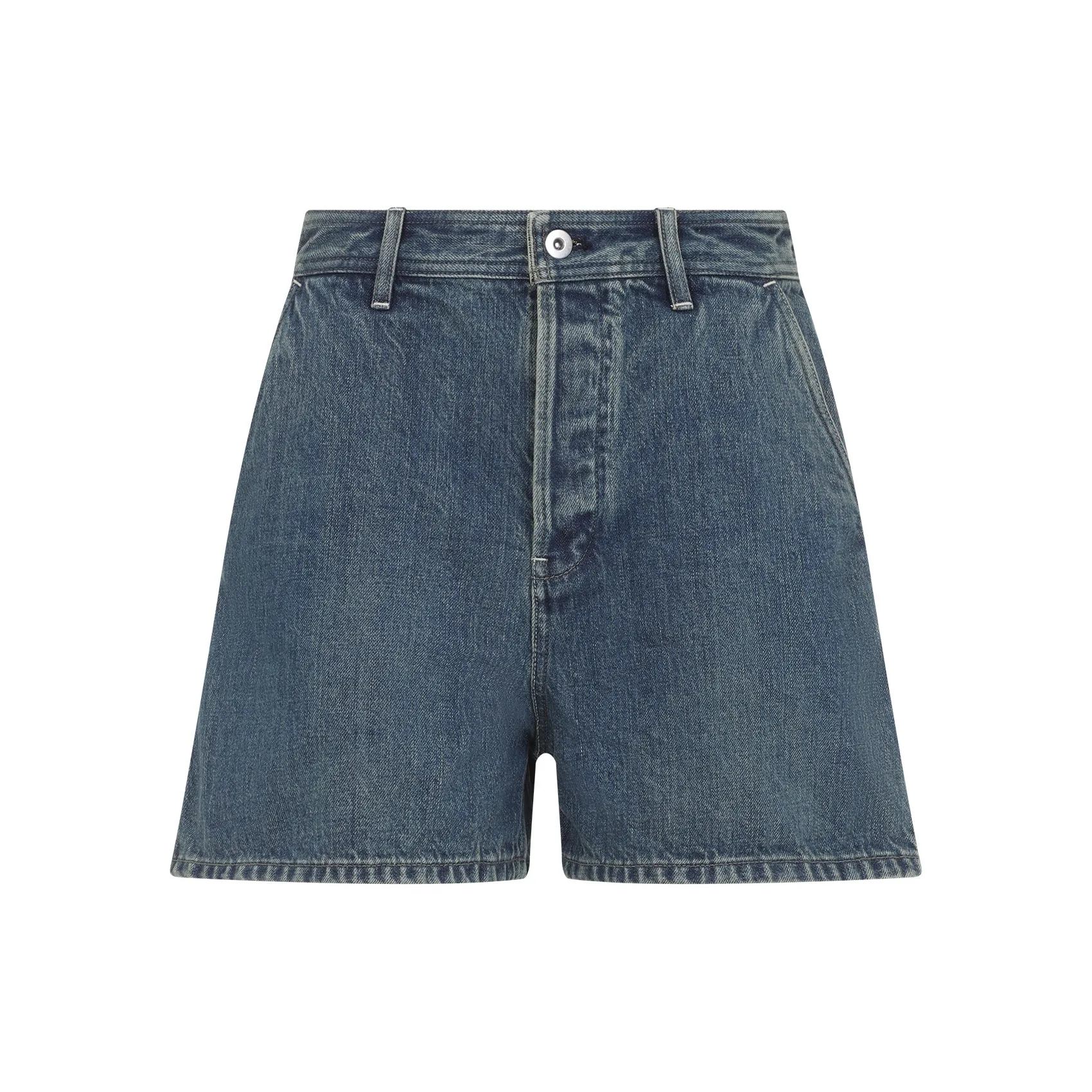 Blue Cotton Shorts