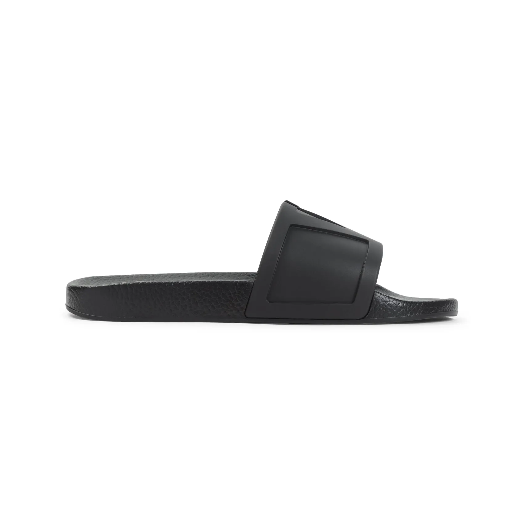 Black Rubber Pool Slide Coolside Slippers