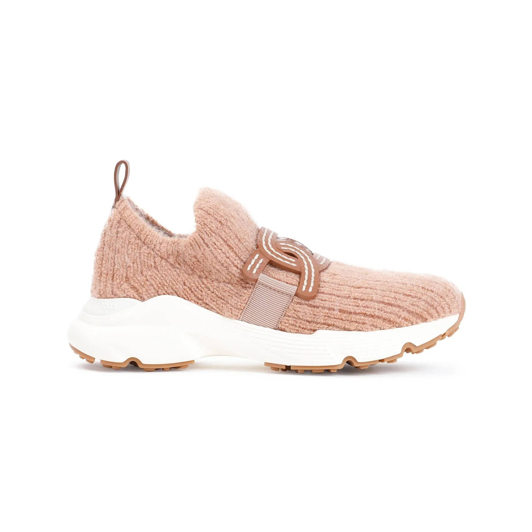 Pink Knit Wool Sneakers