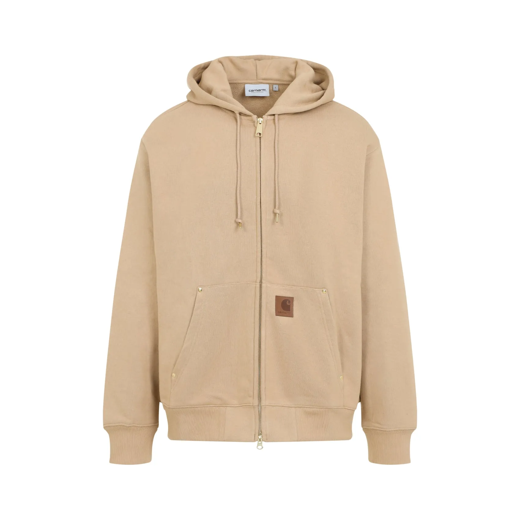 Dusty H Brown Cotton Hooded Eldon Sweat Jacket