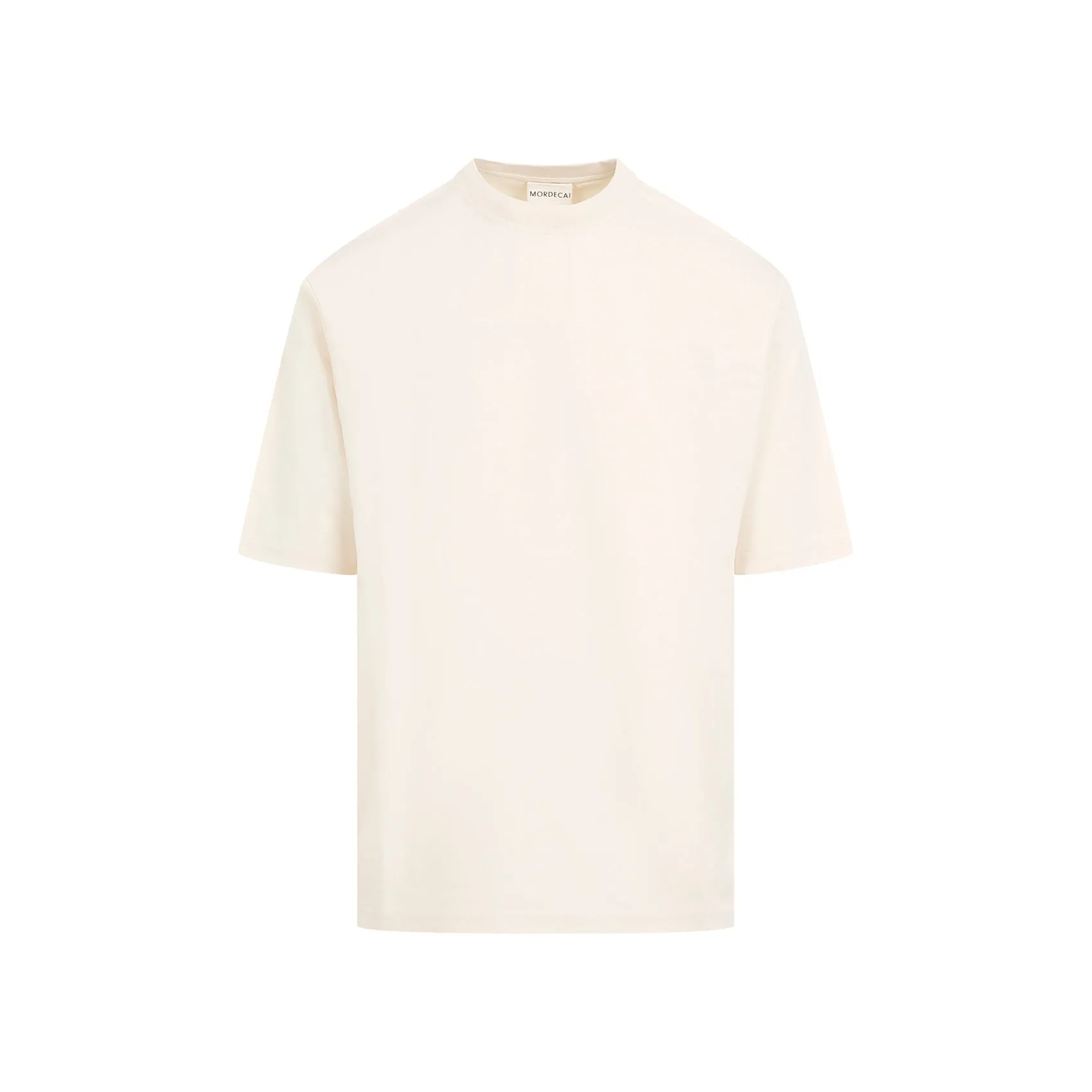 Ivory White Cotton Heavy Jersey Classic Fit T-Shirt