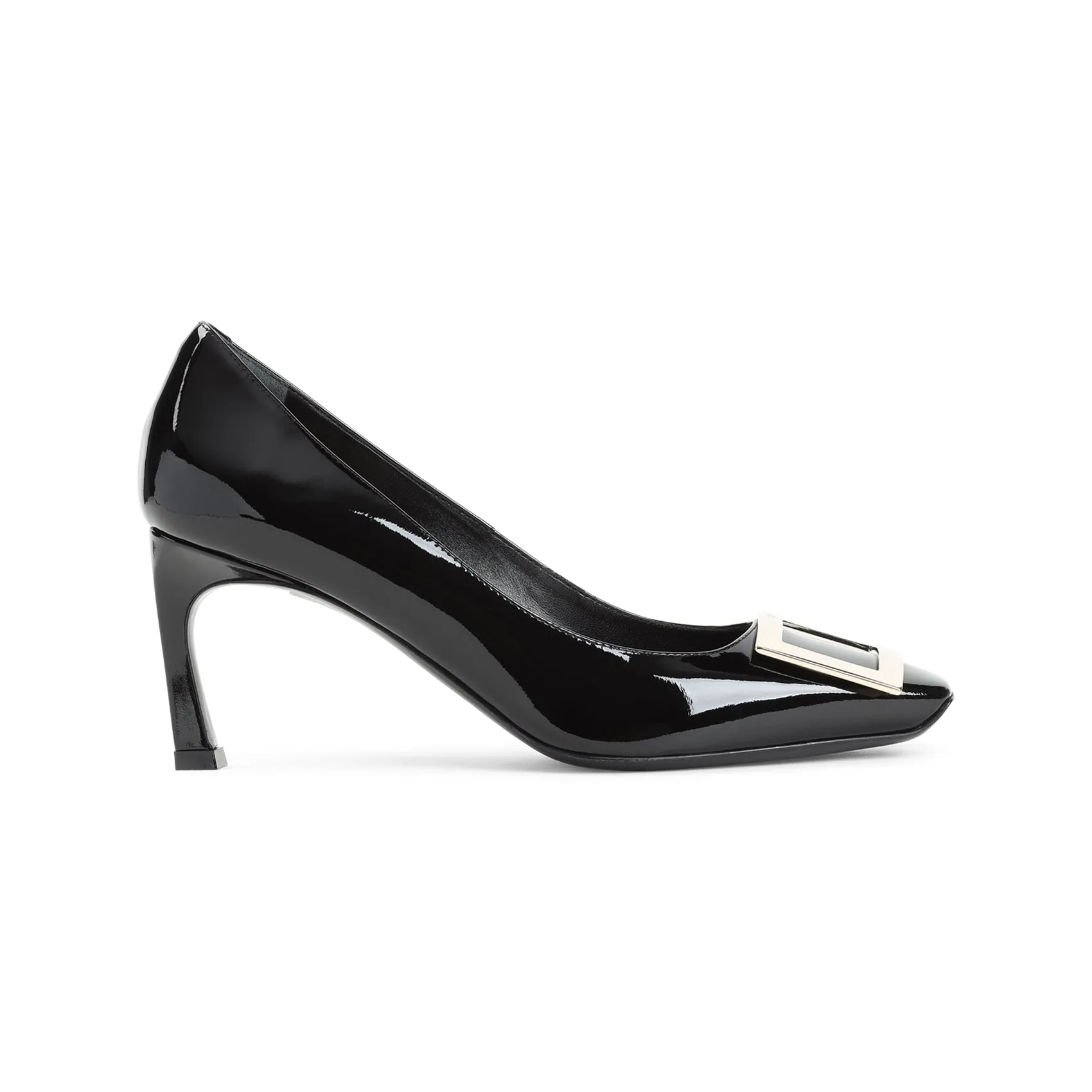 Black Belle Trompette Calf Leather Pumps