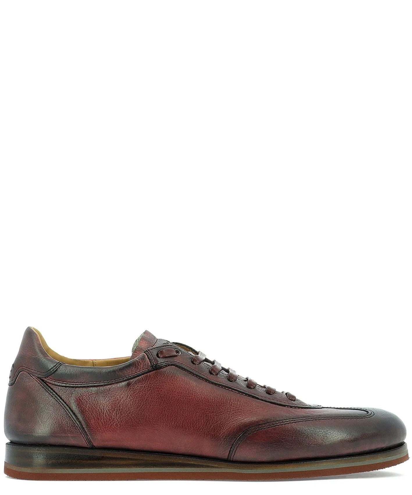Leather Lace Up With Logo Lace-Up Shoes Rosso