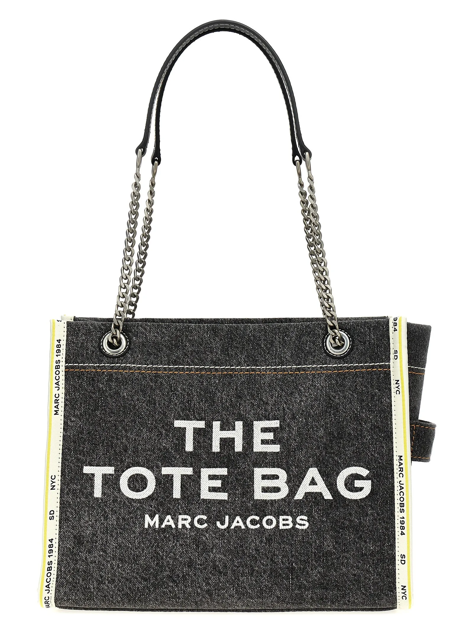 The Denim Chain Medium Tote Borse A Spalla E Tracolla Grigio