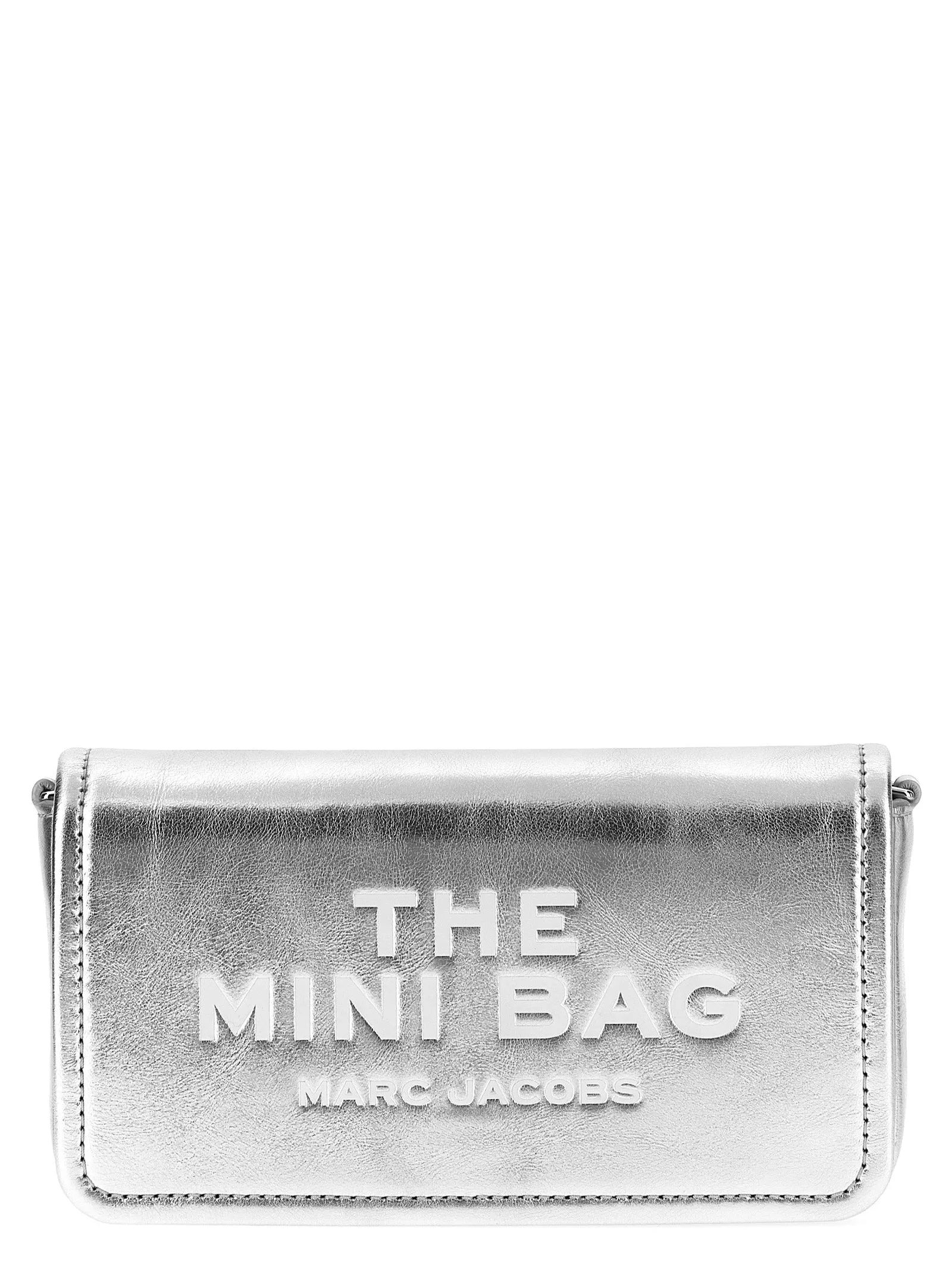 The Metallic Leather Chain Mini Bag Borse A Tracolla Silver