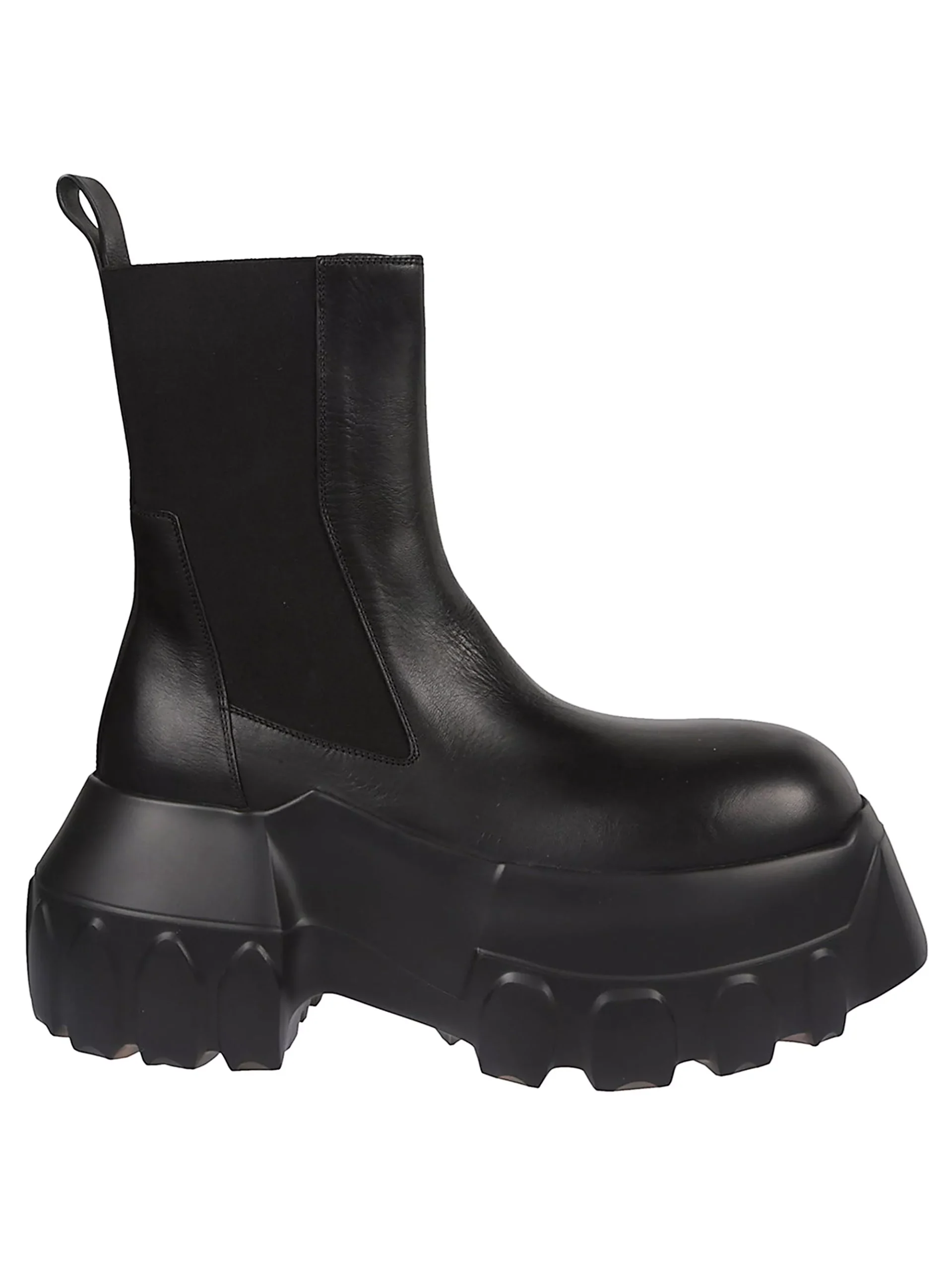 Stivale in pelle beatle mega tractor di Rick owens