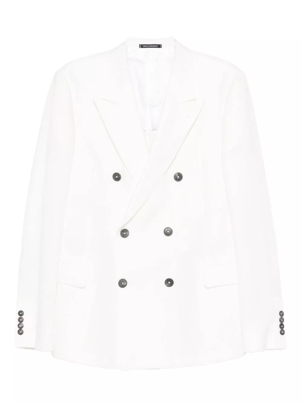 Giacca doppiopetto in lino di Emporio armani