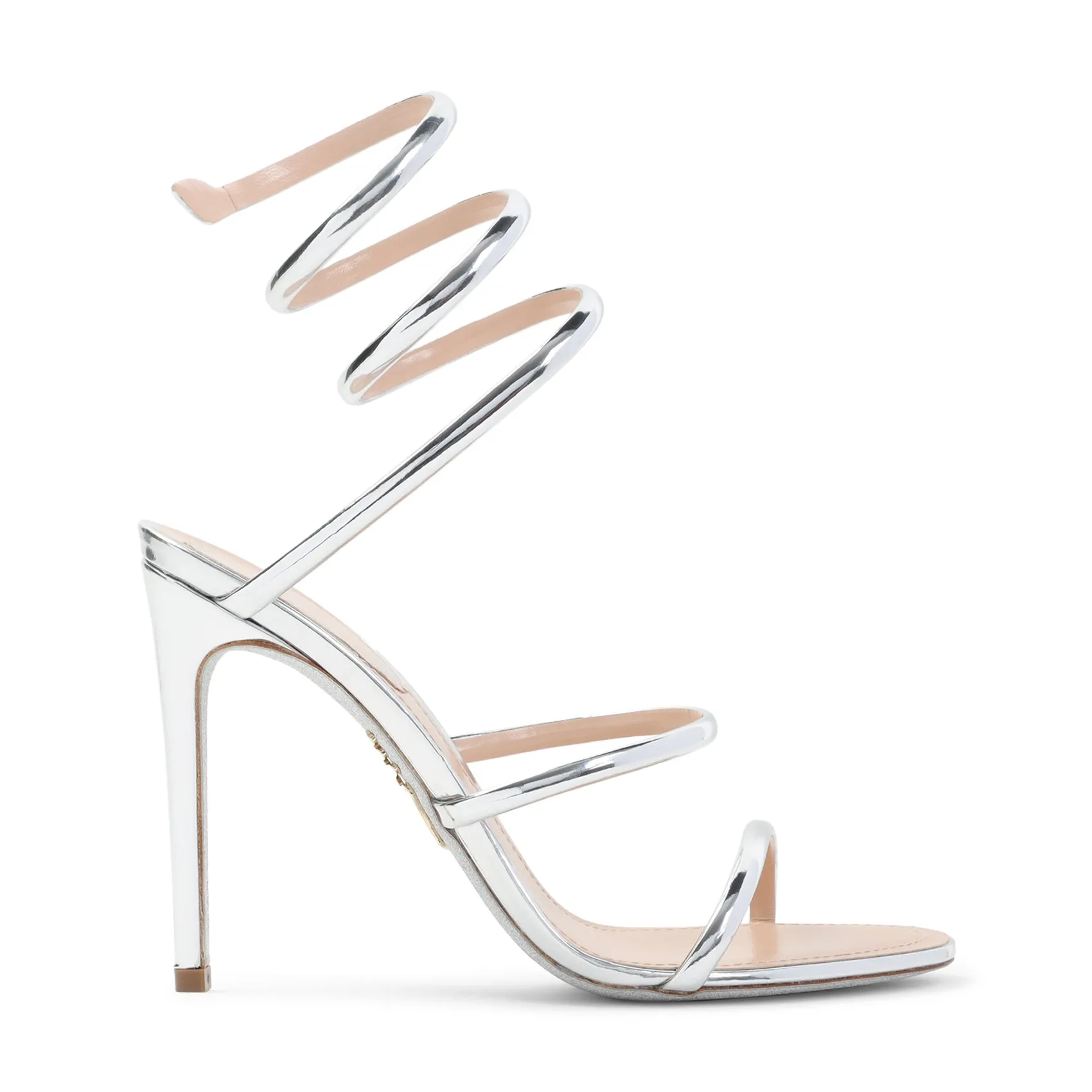 Silver Mirror Snake Sandals