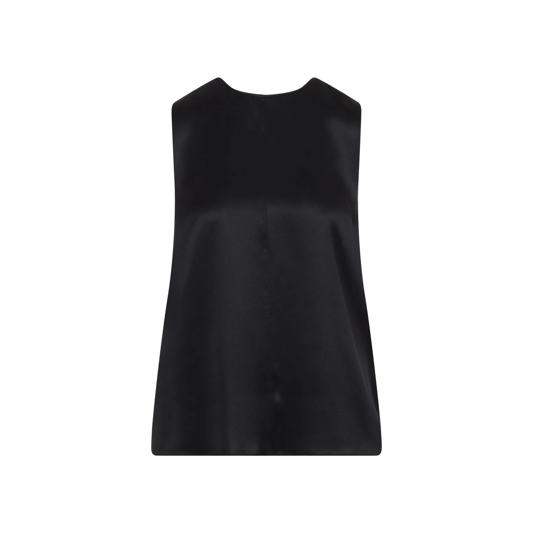 Black Charmeuse Silk Top