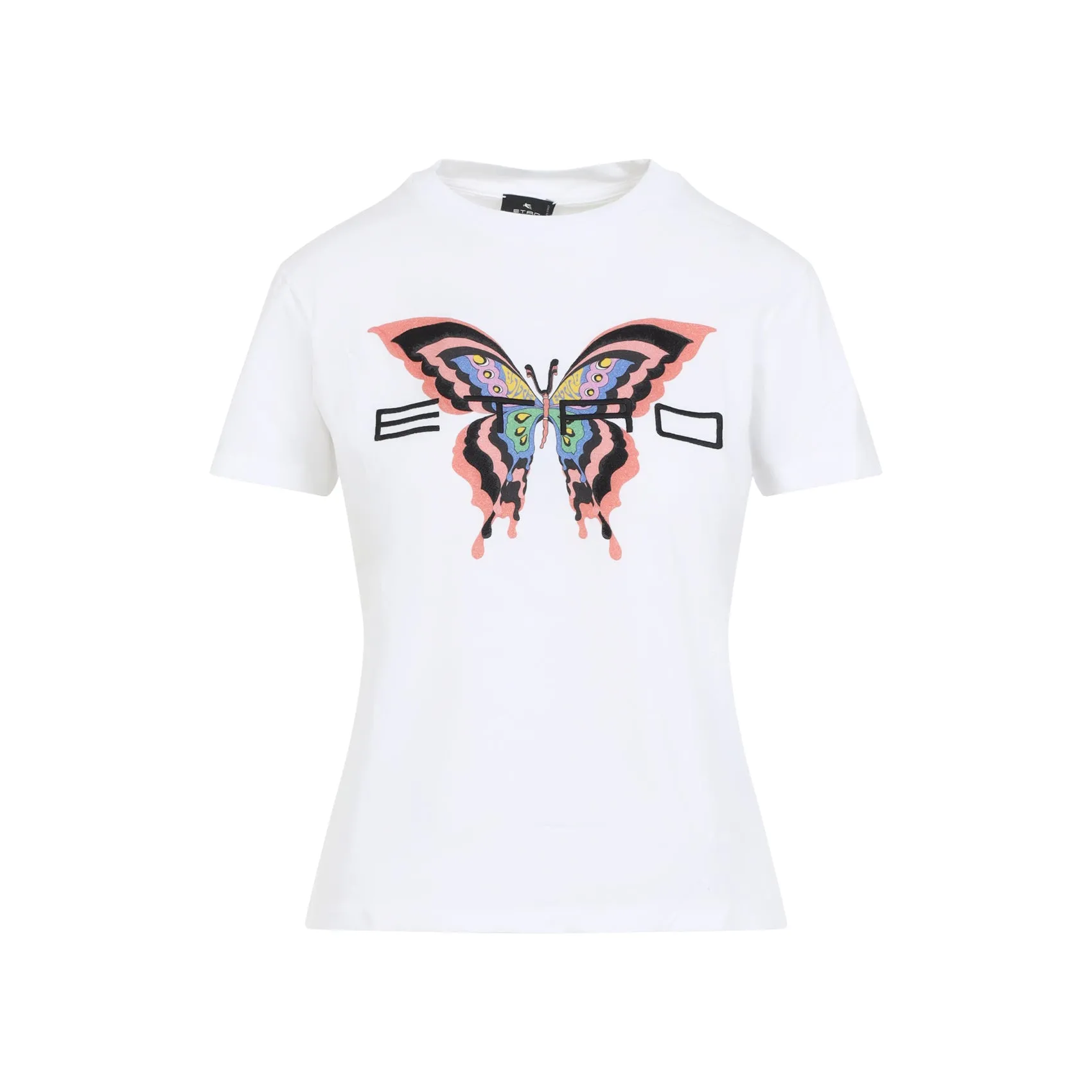 White Cotton Butterfly T-Shirt