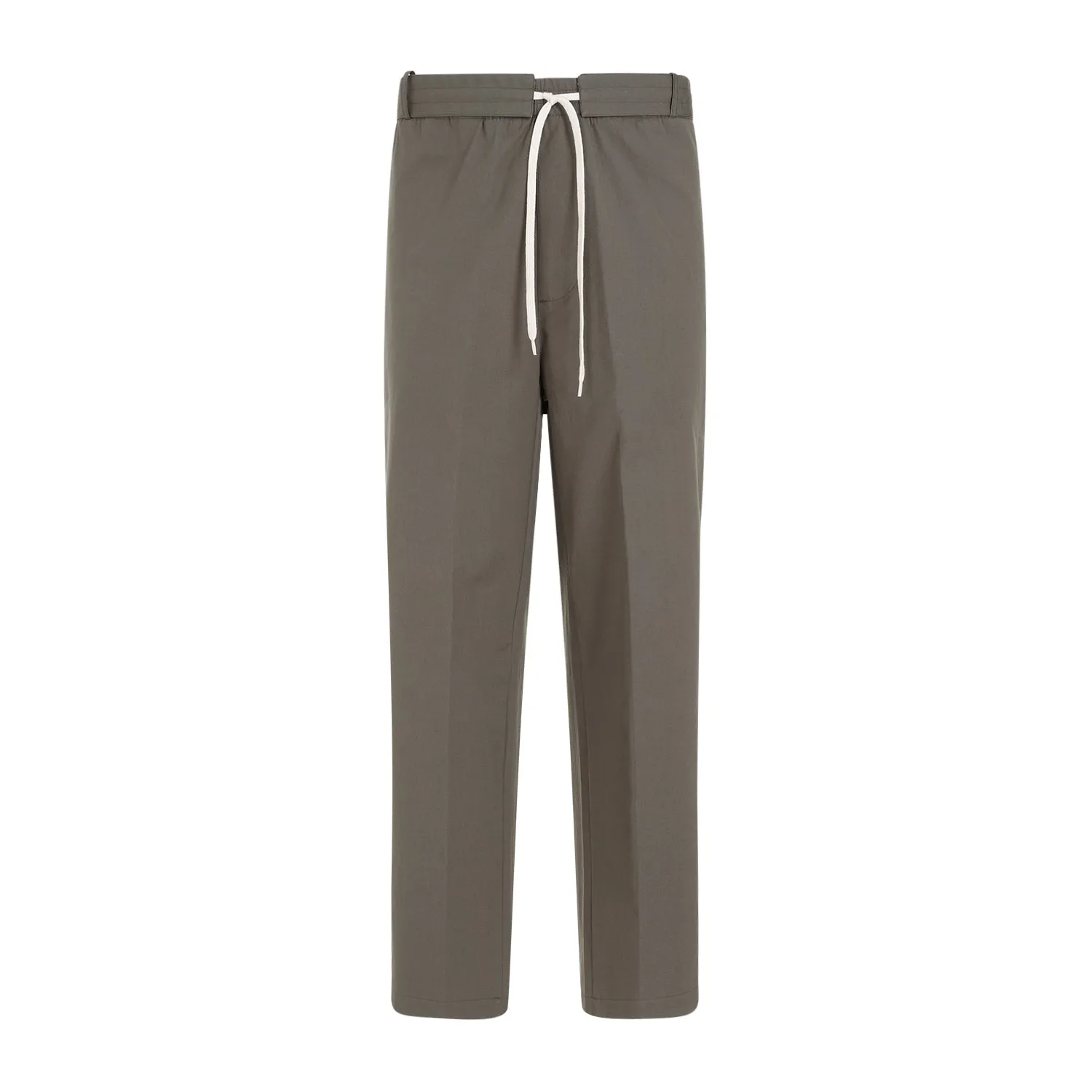 Olive Circle Cotton Worker Trousers