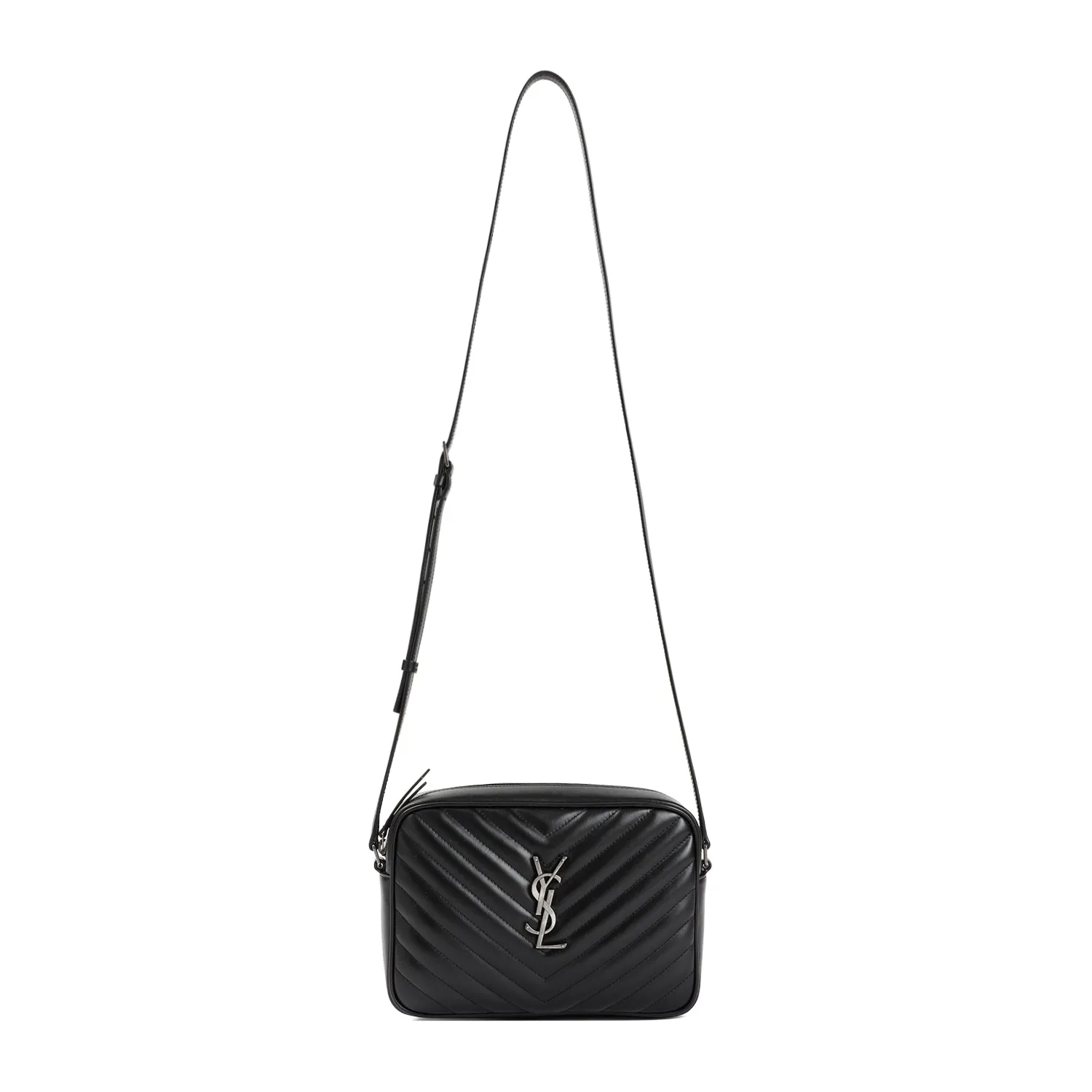 Black Ysl Matelassé Leather Shoulder Bag