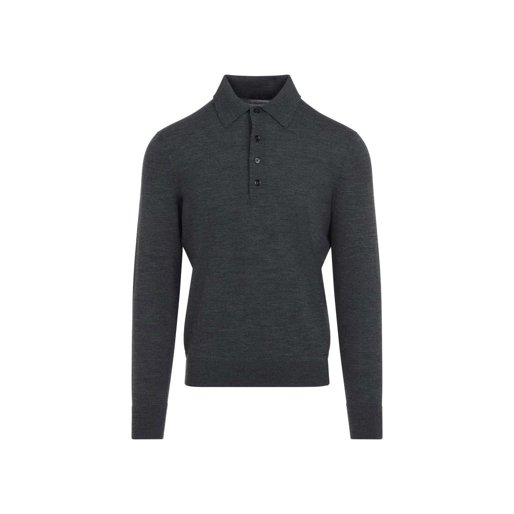 Grey Wool Polo