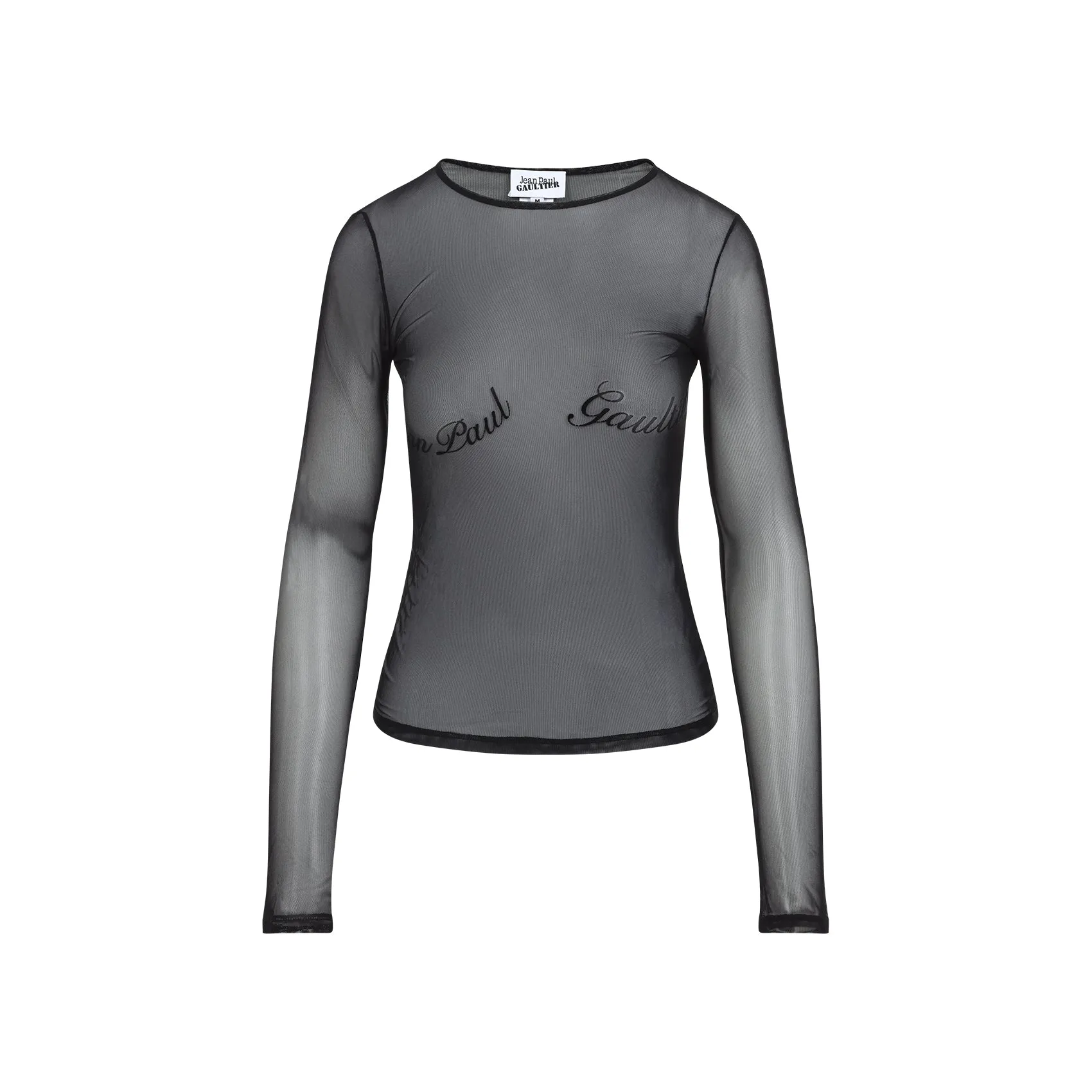 Black Top With Velvet Flock "Jean Paul Gaultier"