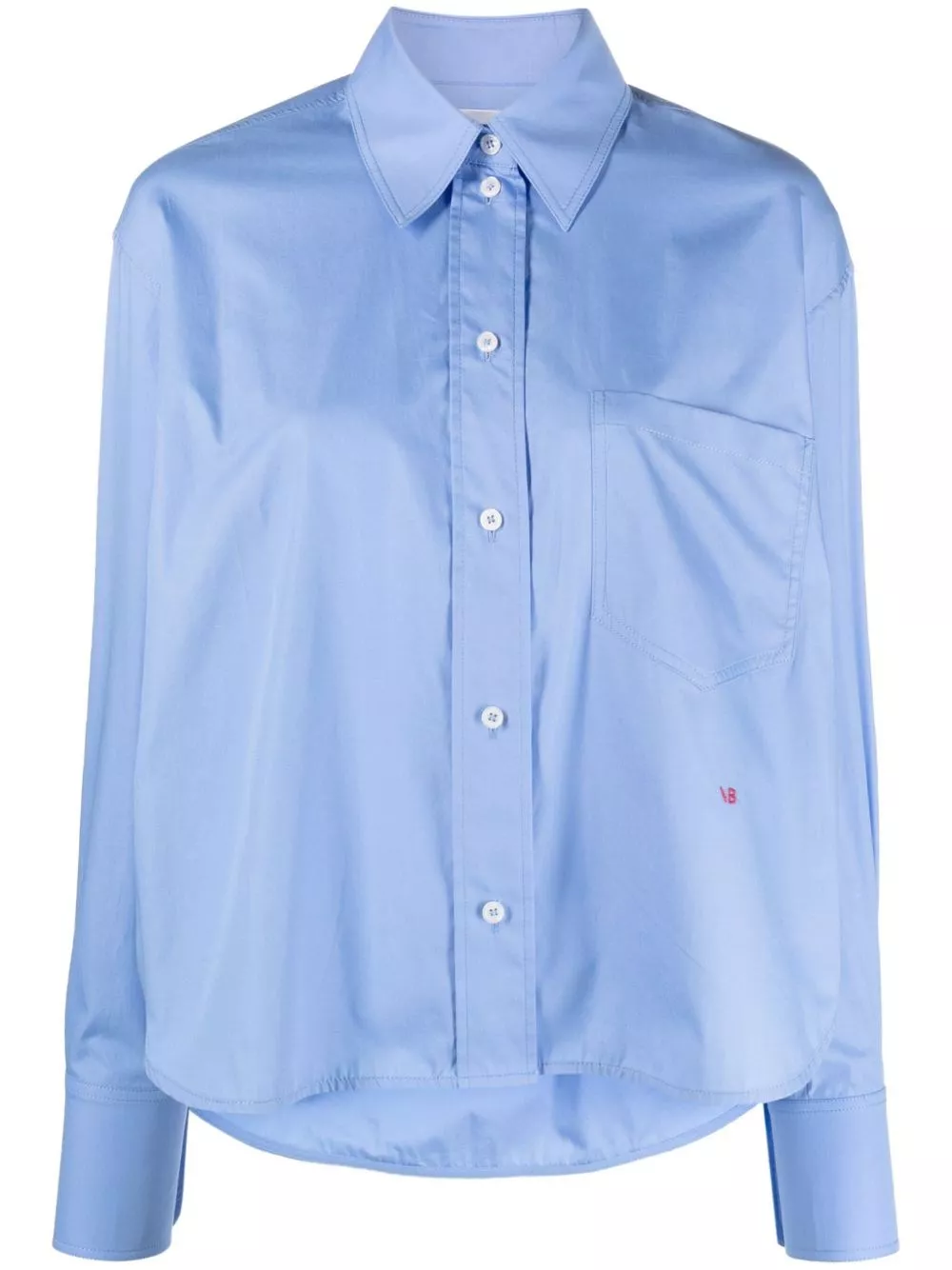 Camicia cropped in cotone di Victoria beckham