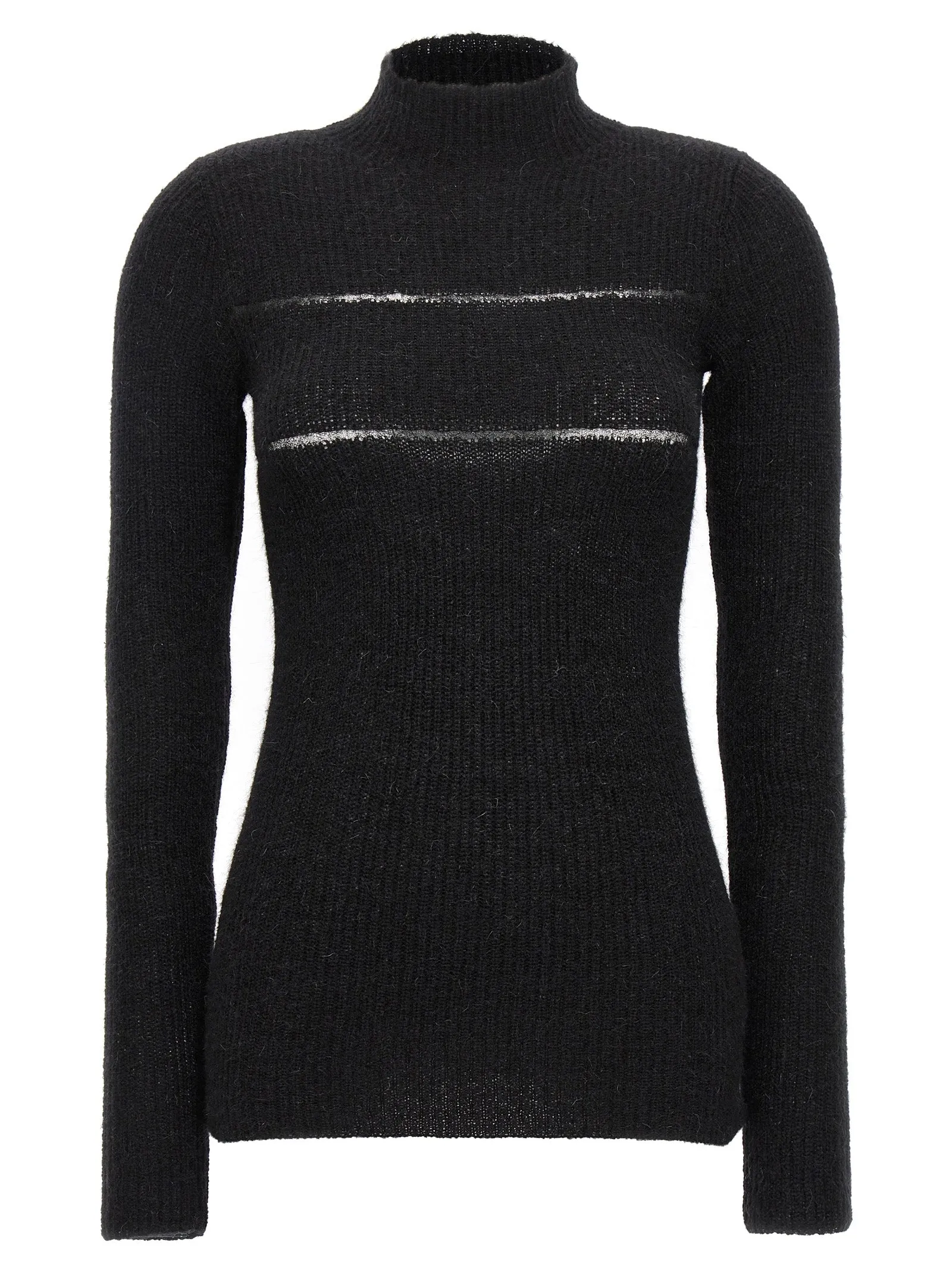 Organza Insert Sweater Maglioni Nero