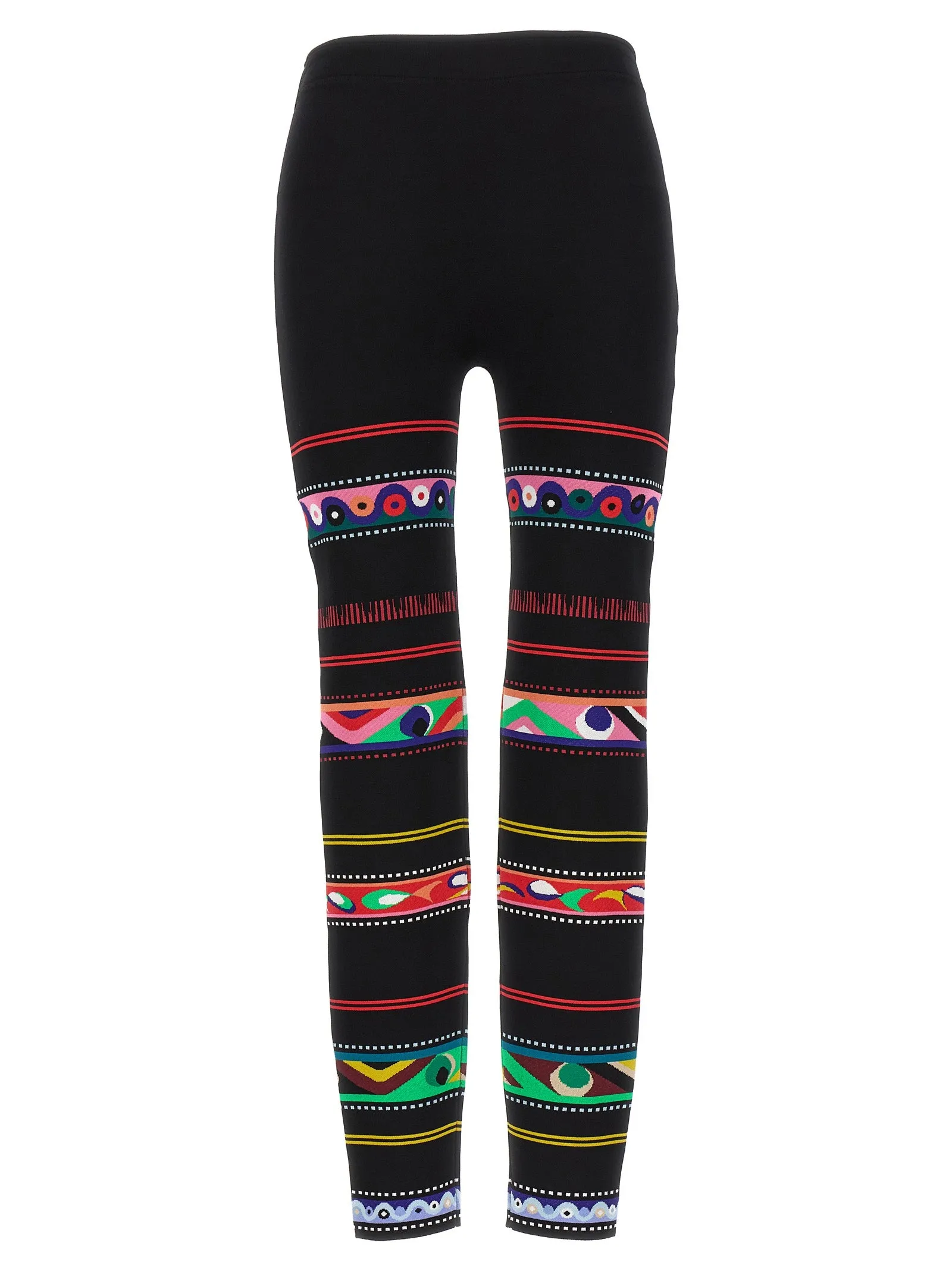 Jacquard Patterned Leggings Multicolor