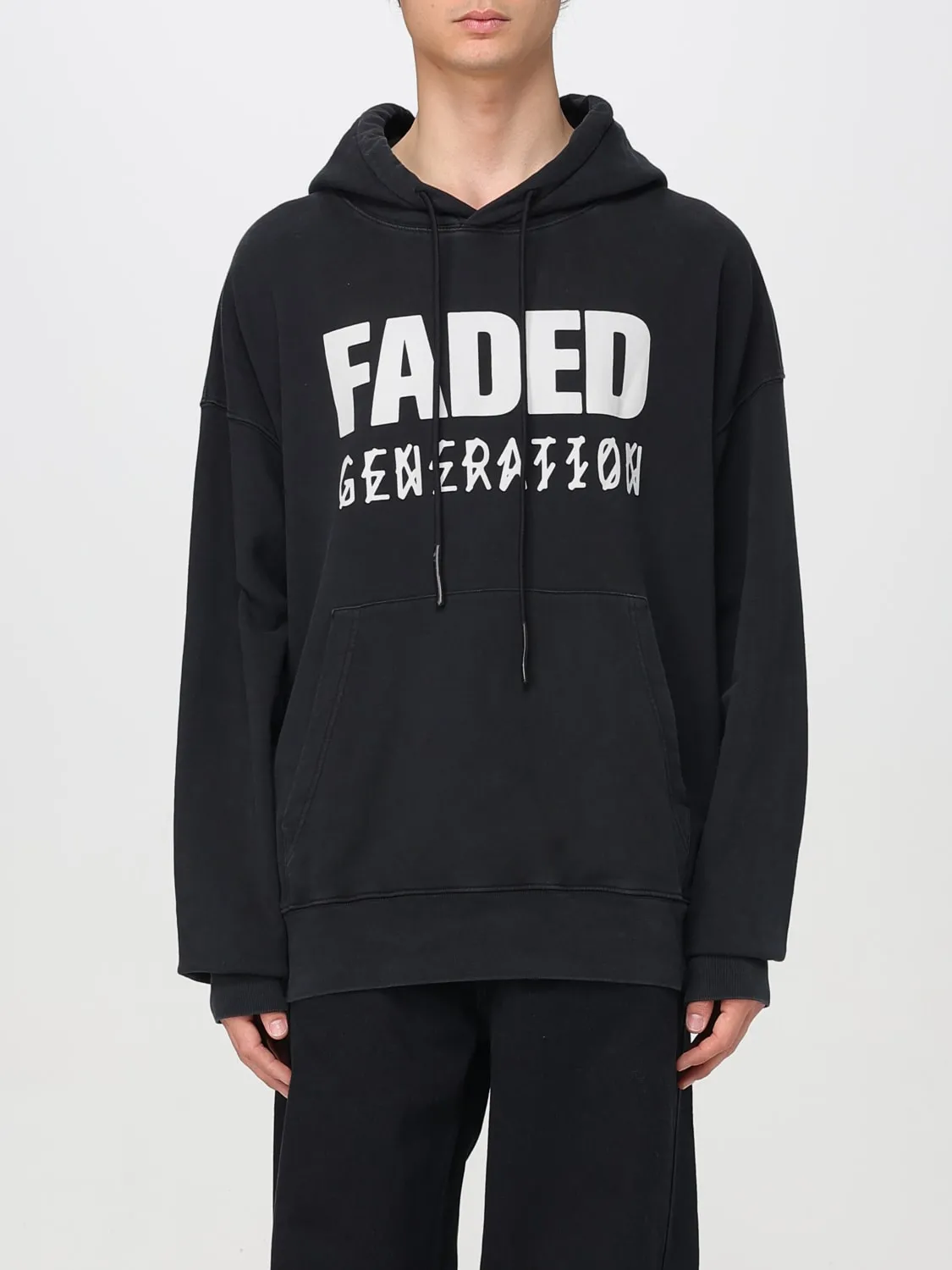 Felpa con cappuccio e maxi slogan 44 Label Group