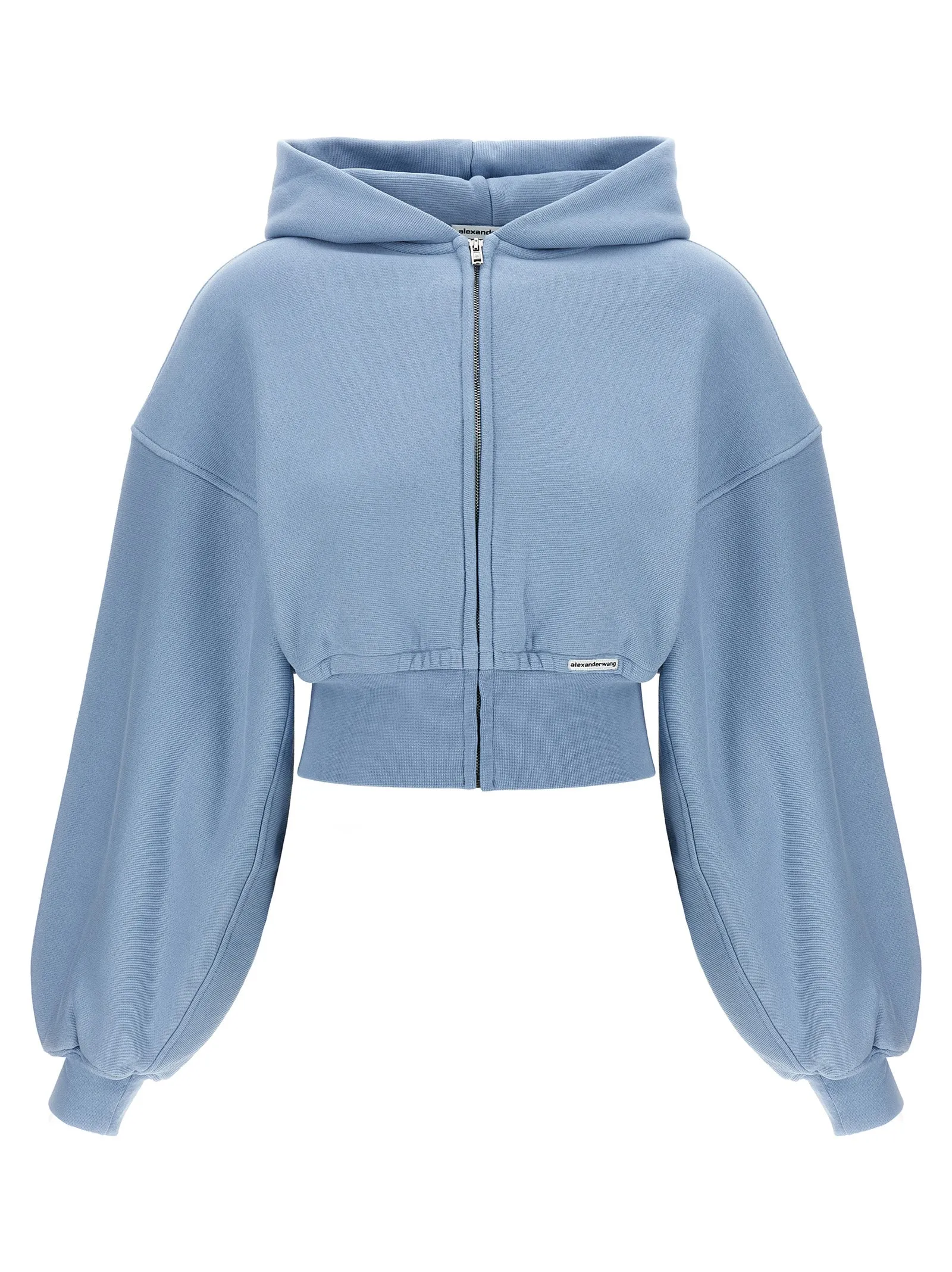 Cropped Hoodie Felpe Celeste