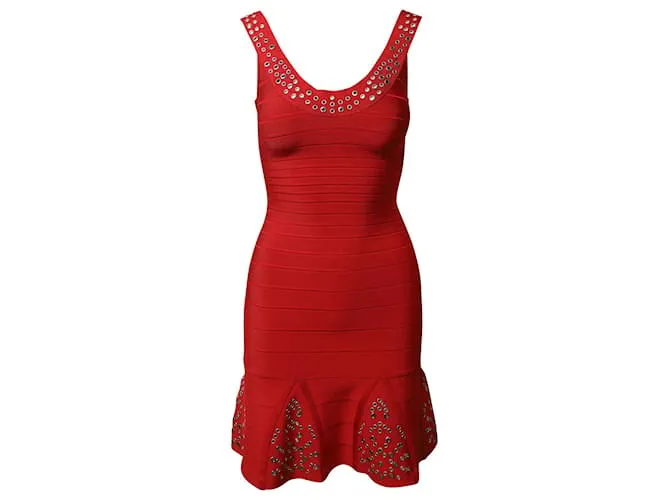 Herve Leger Abito a fascia Hervé Leger Blakey in rayon rosso