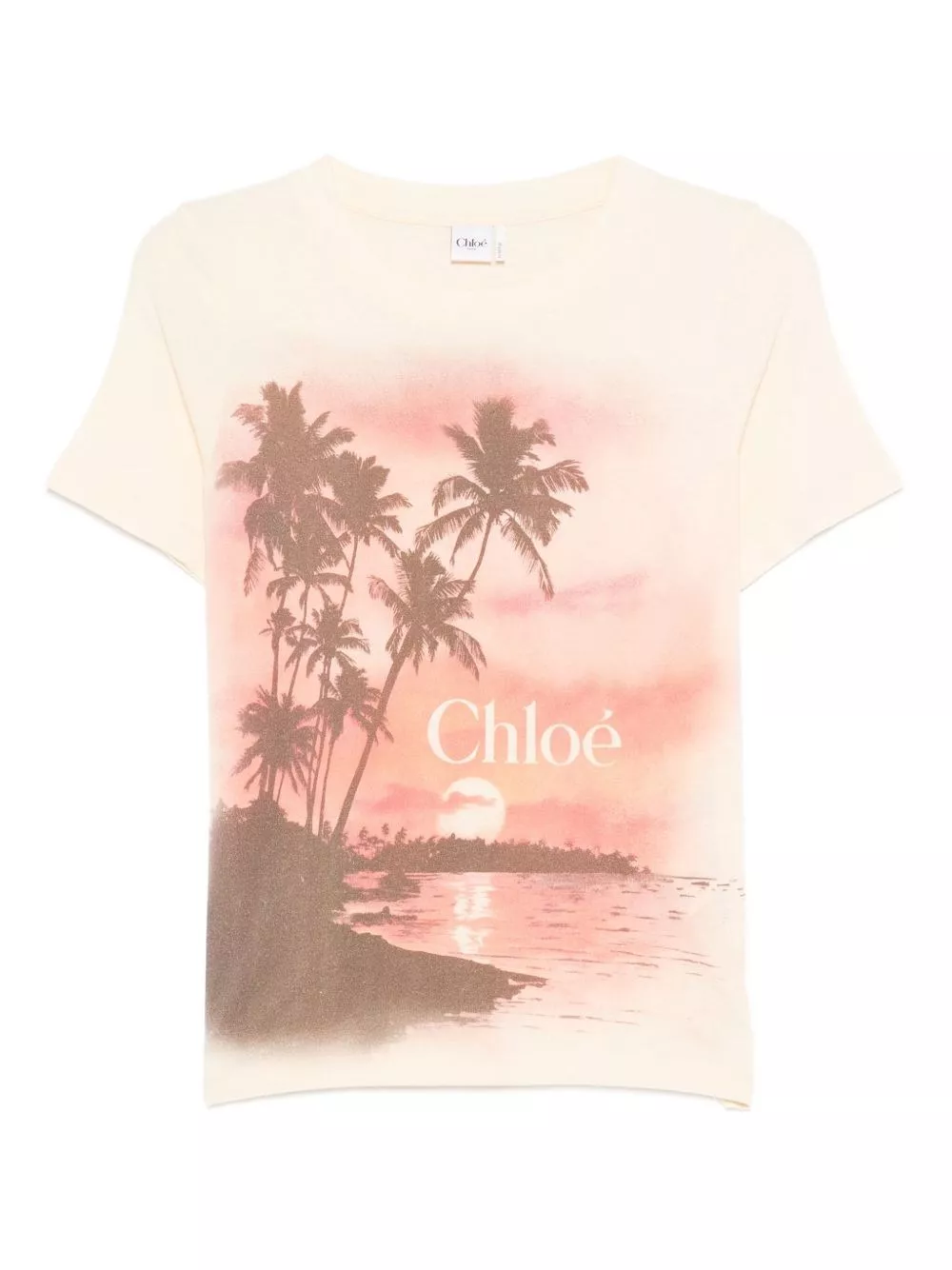 T-shirt in cotone con stampa di Chloè