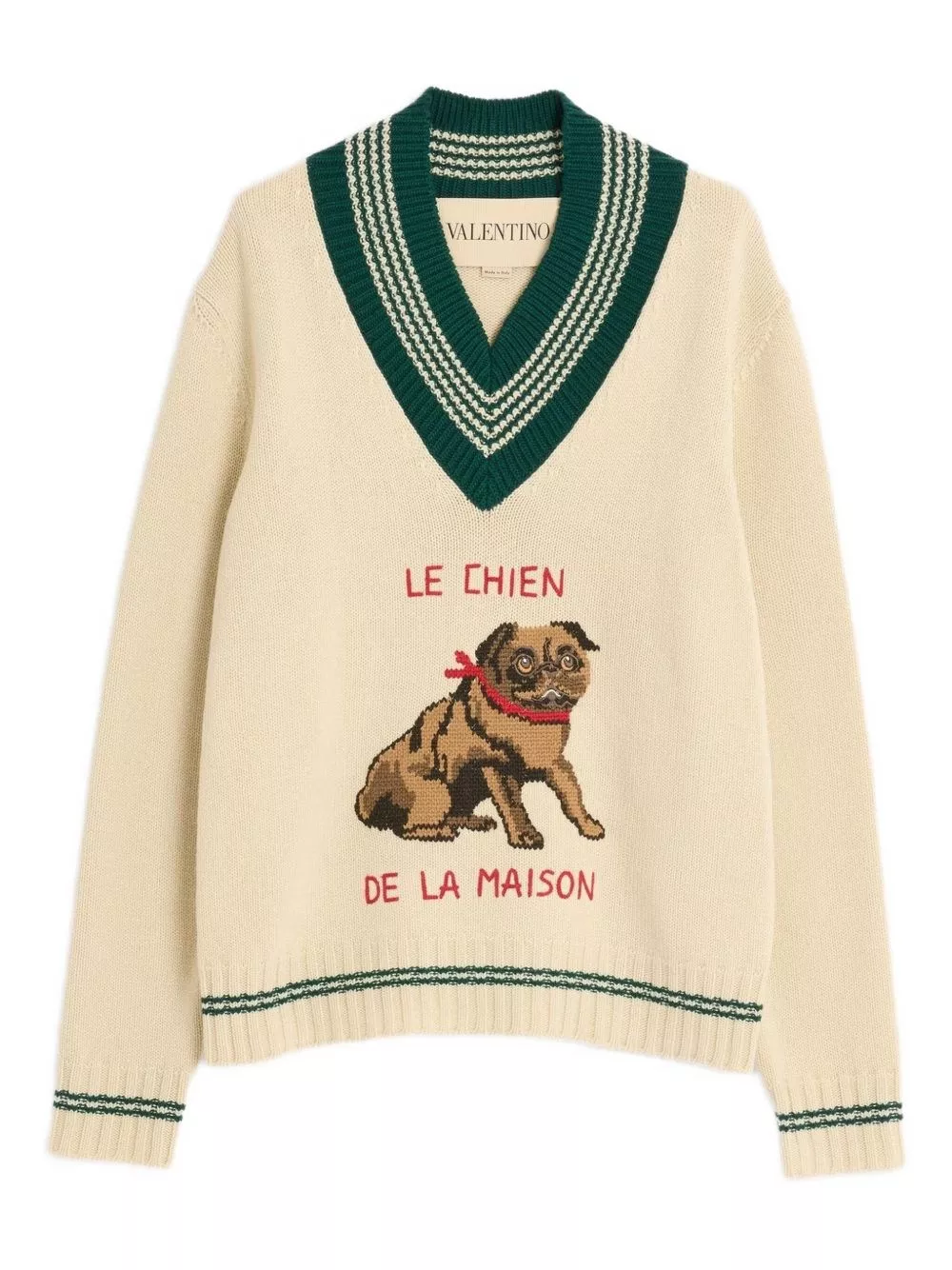 Maglia in lana le chien de la maison di Valentino