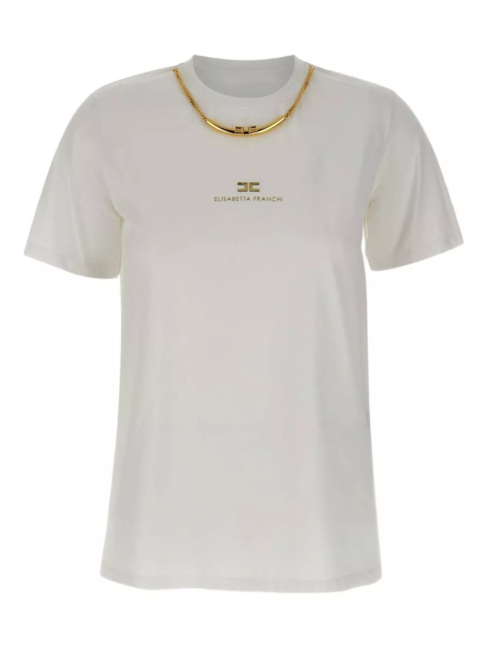 T-shirt in cotone con logo di Elisabetta franchi