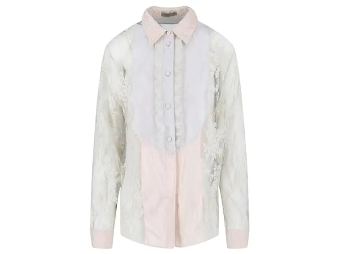 Top floreale Bottega Veneta Bianco